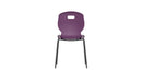 Rear view of Titan Arc 4 Leg Chair Size 5 in grape color with four sturdy legs and ergonomic design.