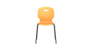 Titan Arc 4 Leg Chair Size 5 in Marigold with a modern design, front view showcasing the vibrant yellow fabric and sturdy metal legs.