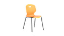 Titan Arc 4 Leg Chair Size 6 with marigold-colored legs, front view showing sturdy wooden frame and cushioned seat.