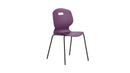 Titan Arc 4 Leg Chair Size 6 in grape color, front view showing sturdy frame and comfortable seat design.