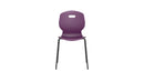 Titan Arc 4 Leg Chair Size 6 in grape color, front view showing sturdy metal frame and comfortable seating design.