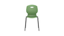 Titan Arc 4 Leg Chair Size 6 in forest green, front view showing sturdy wooden legs and upholstered seat for comfortable seating.