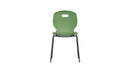 Titan Arc 4 Leg Chair Size 6 in forest green, showing the rear view with four sturdy legs and fabric upholstery.