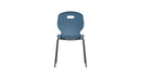Titan Arc 4 Leg Chair Size 6 in steel blue, rear view showing sturdy metal legs and comfortable seating design.