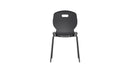 Titan Arc 4 Leg Chair Size 6 in anthracite, rear view showing sturdy metal legs and sleek fabric upholstery.