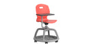 Titan Arc Community Personal Workspace Chair in marigold, featuring a modern ergonomic design with adjustable armrests.