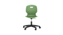Titan Arc Swivel Chair with forest green fabric and swivel base, front view showing ergonomic design and modern style