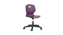 Titan Arc Swivel Chair with a grape-colored fabric upholstery and a swivel base, shown from the front view.