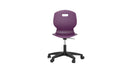 Titan Arc Swivel Chair with gray fabric upholstery and a swivel base, shown from the front.
