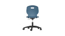Titan Arc swivel chair with steel blue upholstery, showing the rear view and swivel base in the image.