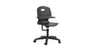 Titan Arc swivel and personal workspace chair with anthracite swivel base, shown from the front. Adjustable ergonomic office chair.