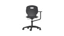 Titan Arc Swivel and Personal Workspace Chair with anthracite swivel base, viewed from the rear.