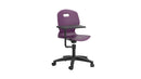 Titan Arc swivel and personal workspace chair with a sturdy swivel base and ergonomic design, shown with a grape-colored fabric finish.