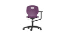 Titan Arc swivel and personal workspace chair with a purple swivel base, shown from the rear view.
