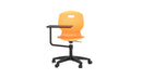 Titan Arc swivel and personal workspace chair with a marigold-colored swivel base, shown from the front view.