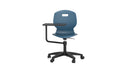 Titan Arc swivel and personal workspace chair with steel blue upholstery, featuring a swivel base and ergonomic design.