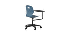 Titan Arc swivel and personal workspace chair with steel blue fabric, featuring a swivel base and ergonomic design.