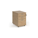 Tall Mobile 3 Drawer Pedestal With Silver Handles - NWOF
