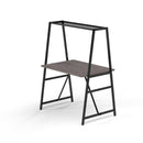 Dams Trellis Modular Worktable 1400 Wide Starter Unit in grey oak, showing the sturdy work surface and modular design.