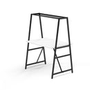 White Trellis Modular Worktable 1400 Wide Starter Unit by Dams, showing the sturdy white work surface and modular design.