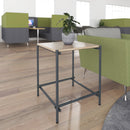 Turin Square Side Table With Anthracite Steel Frame & Alaska Top - NWOF