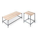 Turin Square Side Table With Anthracite Steel Frame & Alaska Top - NWOF