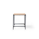 Turin Square Side Table With Anthracite Steel Frame & Alaska Top - NWOF