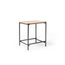 Turin Square Side Table With Anthracite Steel Frame & Alaska Top - NWOF