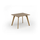 Dams Unity dining table with solid oak legs and Kendal Oak tabletop, showcasing a modern wooden dining furniture piece.