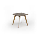 Dams Unity dining table with Nebraska oak top and solid oak legs, showcasing a modern, sturdy design for contemporary dining rooms.