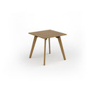 Dams Unity dining table with solid oak legs and oak tabletop, showcasing a modern wooden design in a contemporary dining space.