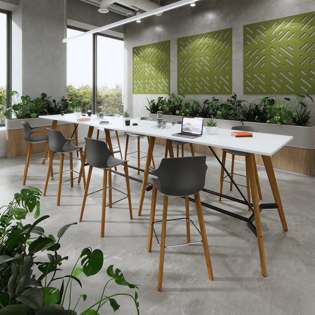 Unity Table With Proportion Unity Circular Poseur Table With Solid Oak Legs– NWOF
