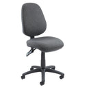 Dams Vantage 100 two-lever PCB operators chair with adjustable height and ergonomic design, featuring black upholstery and sturdy base.