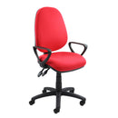 Dams Vantage 100 2 Lever PCB Operators Chair with adjustable armrests and ergonomic design, shown from the front in the image.