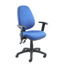 Dams Vantage 100 2 Lever PCB Operators Chair with adjustable armrests and ergonomic design, shown from front view.