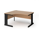 Dams Vivo ergonomic desk in beech wood finish with clean lines and spacious workspace for home or office use.