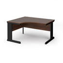 Dams Vivo ergonomic walnut desk with sleek wooden surface and modern design, ideal for home or office workspace.