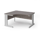 Dams Vivo ergonomic desk in grey oak finish with spacious work surface and modern design, ideal for home or office use.