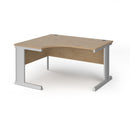 Dams Vivo ergonomic desk in Kendal Oak finish with sleek workspace and modern design, featuring a spacious surface and sturdy construction.
