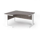 Dams Vivo ergonomic desk in grey oak finish with a spacious workspace and modern design for home or office use.
