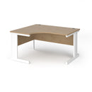 Modern Vivo ergonomic desk by Dams in Kendal Oak with clean lines and spacious workspace, ideal for home or office setup.