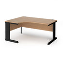 Dams Vivo ergonomic desk in beech wood finish with sleek, modern design and spacious work surface.