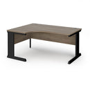 Dams Vivo ergonomic desk in Nebraska Oak finish with a spacious workspace and modern design for efficient office use.