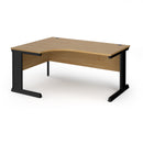 Dams Vivo ergonomic oak desk with sleek wooden surface and sturdy metal frame, ideal for modern office or home workspace.