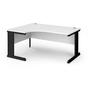 White Vivo Ergonomic Desk by Dams with sleek modern design and smooth surface for workspace comfort.