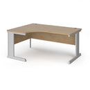 Vivo ergonomic desk in Kendal Oak finish by Dams, featuring a spacious workspace and modern design.