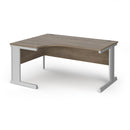 Dams Vivo ergonomic desk in Nebraska Oak finish with sleek wooden surface and modern design for workspace comfort.