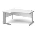 White Vivo ergonomic desk by Dams with sleek design and smooth surface, ideal for a modern office workspace.