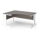 Dams Vivo ergonomic desk in grey oak finish with spacious work surface and modern design, ideal for home or office workspace.