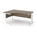 Dams Vivo ergonomic desk in Nebraska Oak finish with a spacious workspace and modern design.